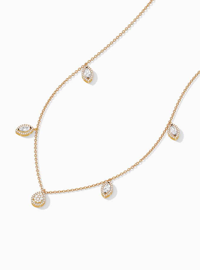 Marquise Diamond Station Pendant | Varudai