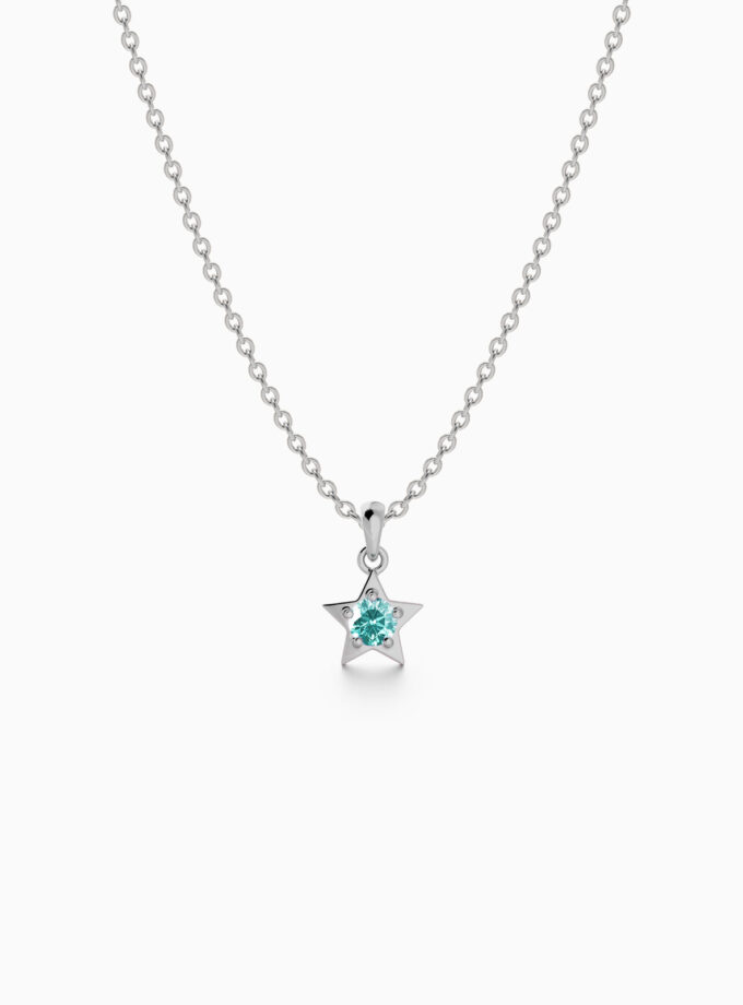 Birthstone Star Charm Gold Pendant | Varudai