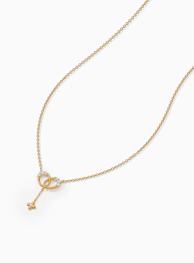 Eternal Bond Floral Diamond Drop Pendant | Varudai