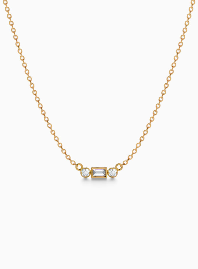 Diamond Solitaire Pendant with Accents | Varudai