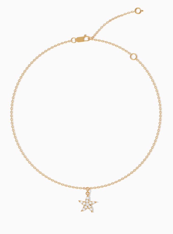 Twinkling Star Diamond Anklet | Varudai