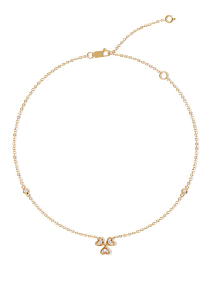 Triple Heart Diamond Anklet | Varudai
