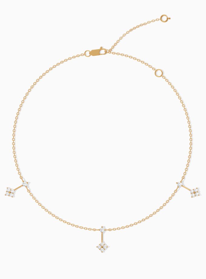 Chic Diamond Charm Anklet | Varudai