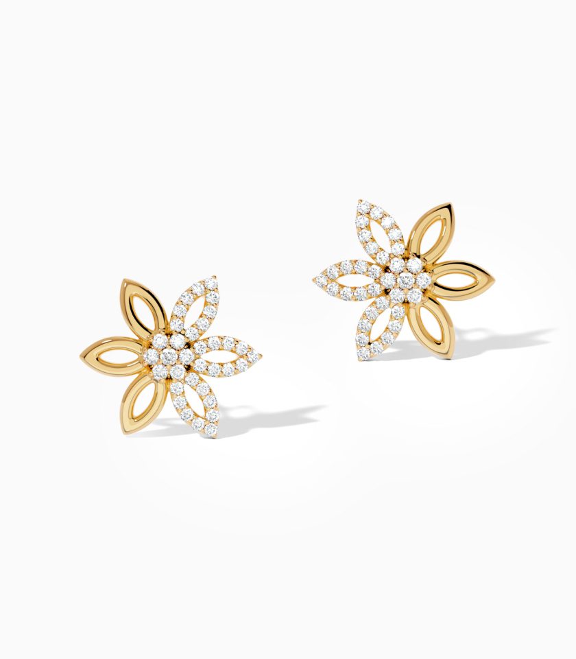 Diamond Festive Floral Earrings | Varudai
