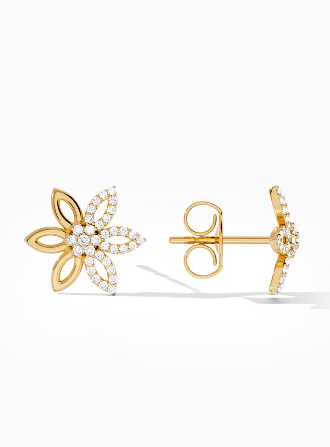 Diamond Festive Floral Earrings | Varudai