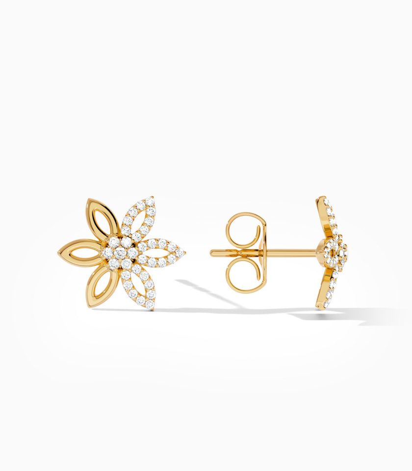 Diamond Festive Floral Earrings | Varudai