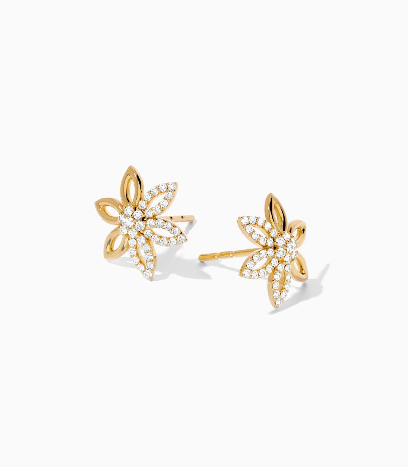 Diamond Festive Floral Earrings | Varudai