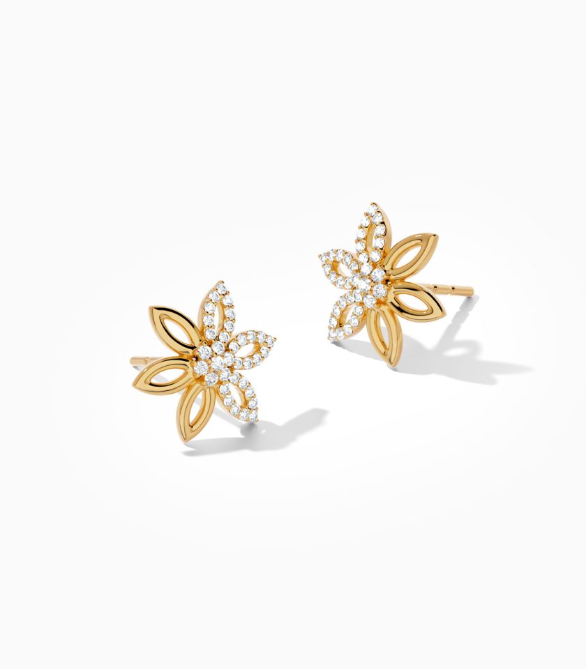 Diamond Festive Floral Earrings | Varudai
