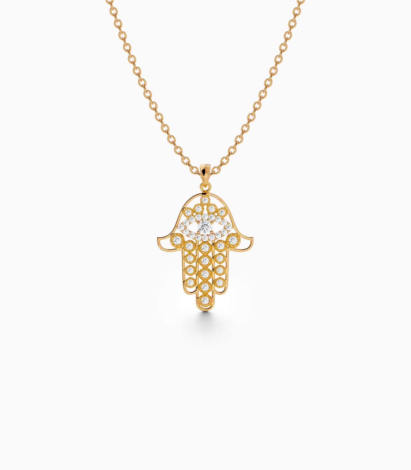 Diamond Filigree Hamsa Pendant | Varudai