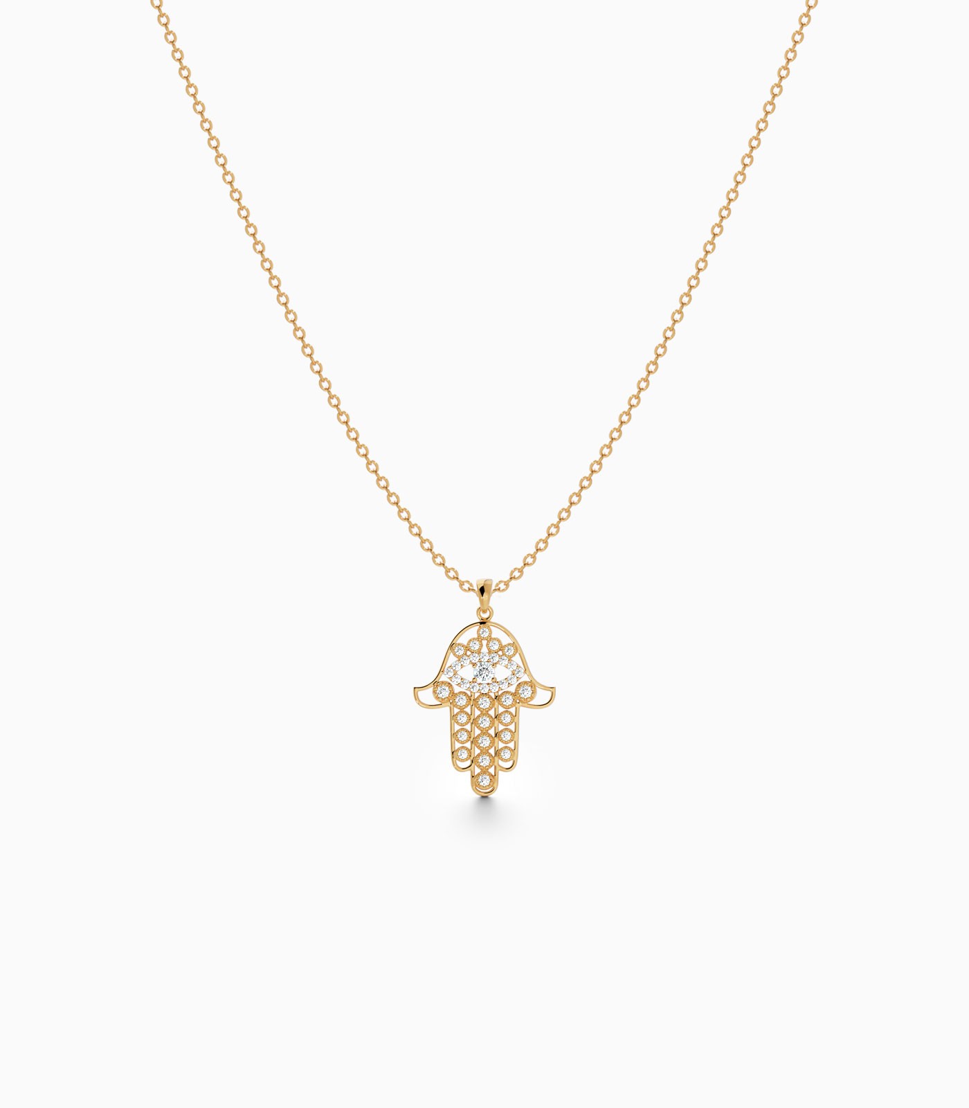 Diamond Filigree Hamsa Pendant | Varudai