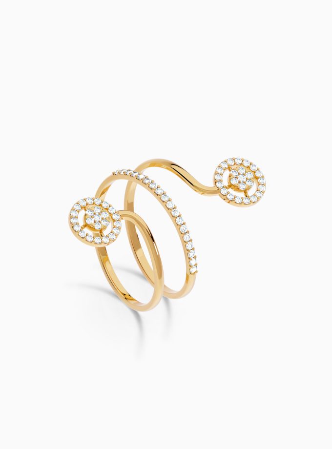 Perfect Harmony Diamond Spiral Ring | Varudai