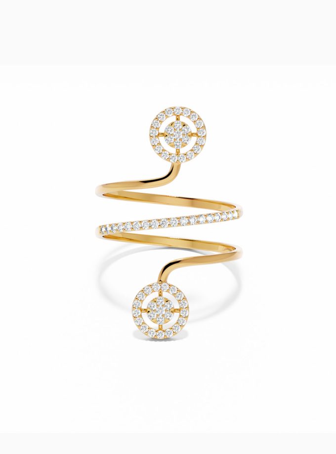 Perfect Harmony Diamond Spiral Ring | Varudai