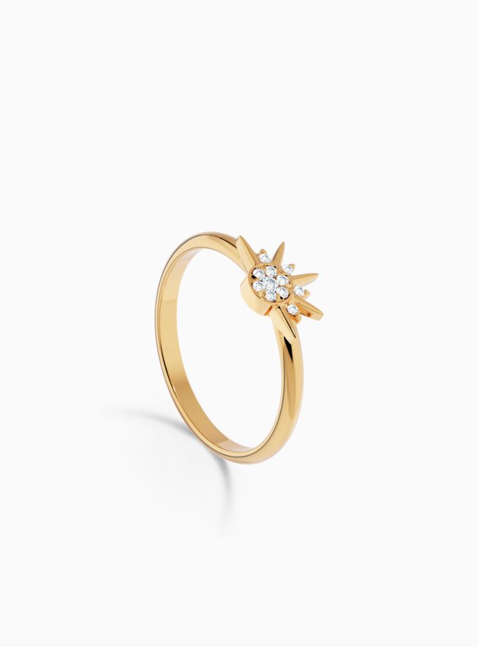 Starburst Gold Diamond Ring | Varudai
