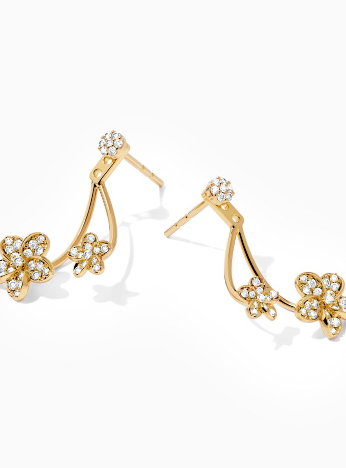 Golden Path Floral Drop Earrings | Varudai