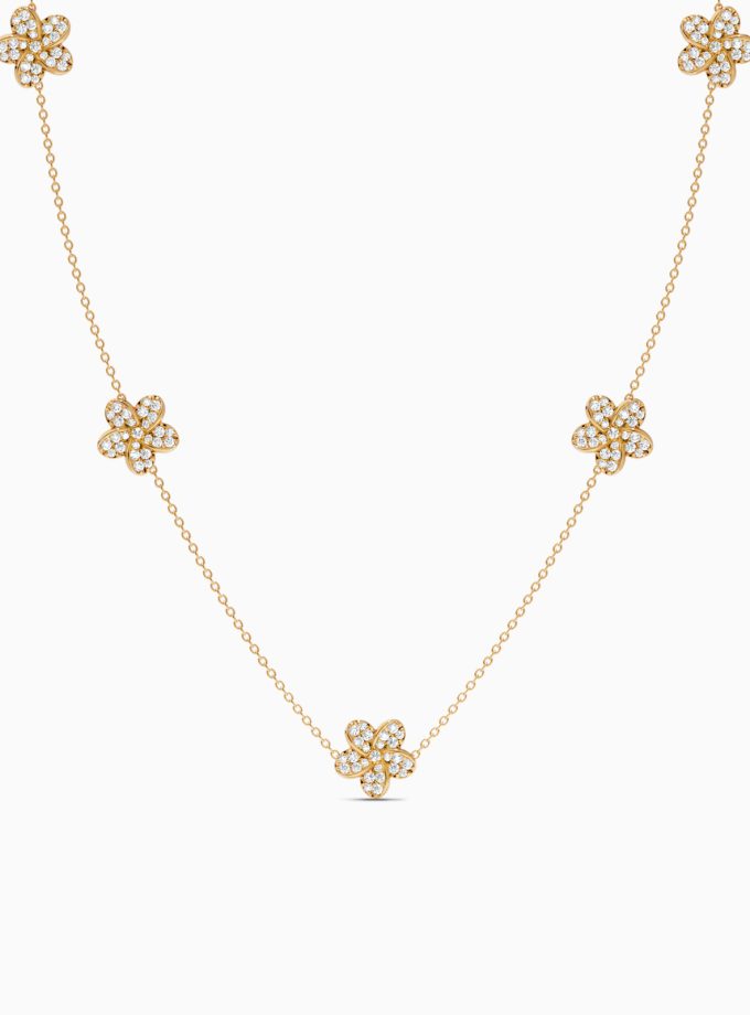 Flower Station 18k Gold Necklace | Varudai