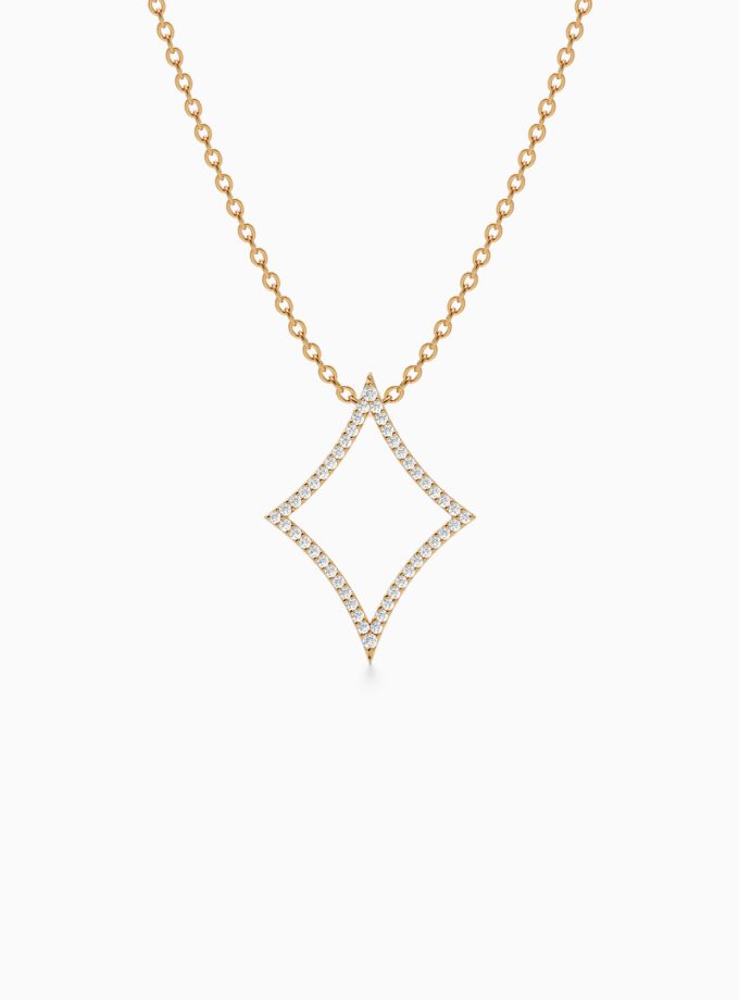Geometric Angular Diamond Pendant | Varudai