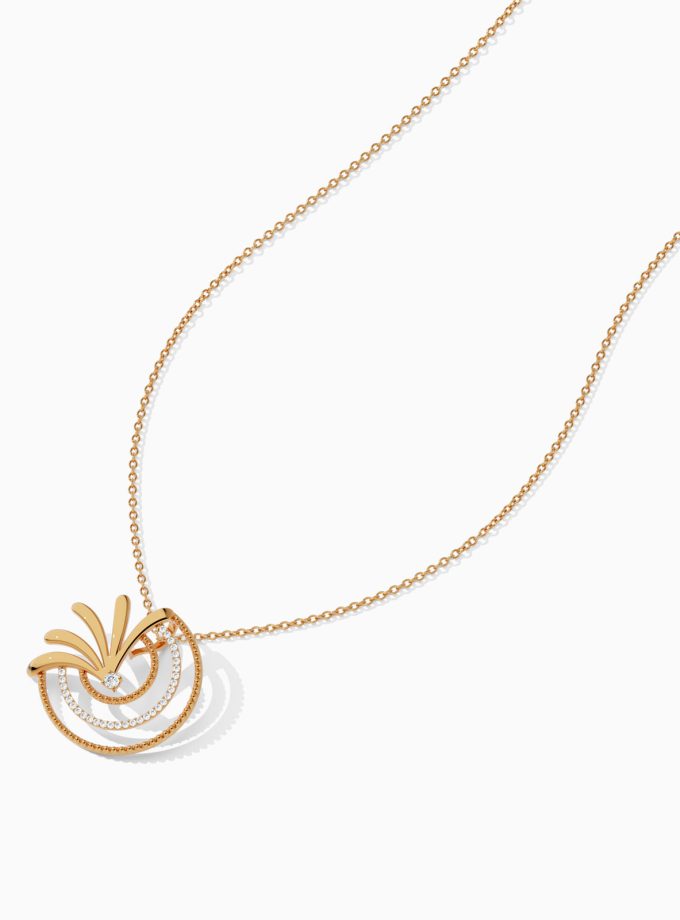 Swirl & Spiral Diamond Pendant | Varudai
