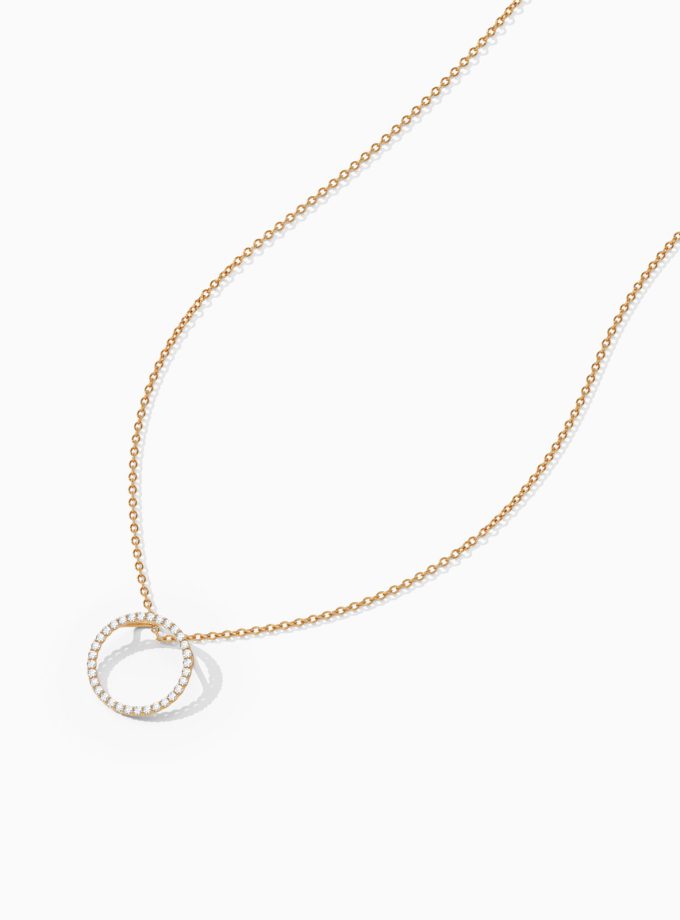 Open Circle Diamond Pendant | Varudai