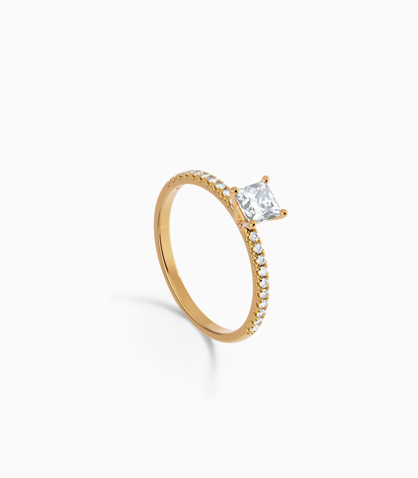 Princess Cut Diamond Solitaire Ring | Varudai