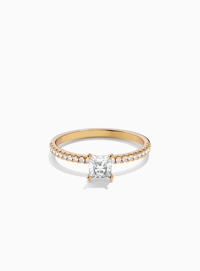 Princess Cut Diamond Solitaire Ring | Varudai