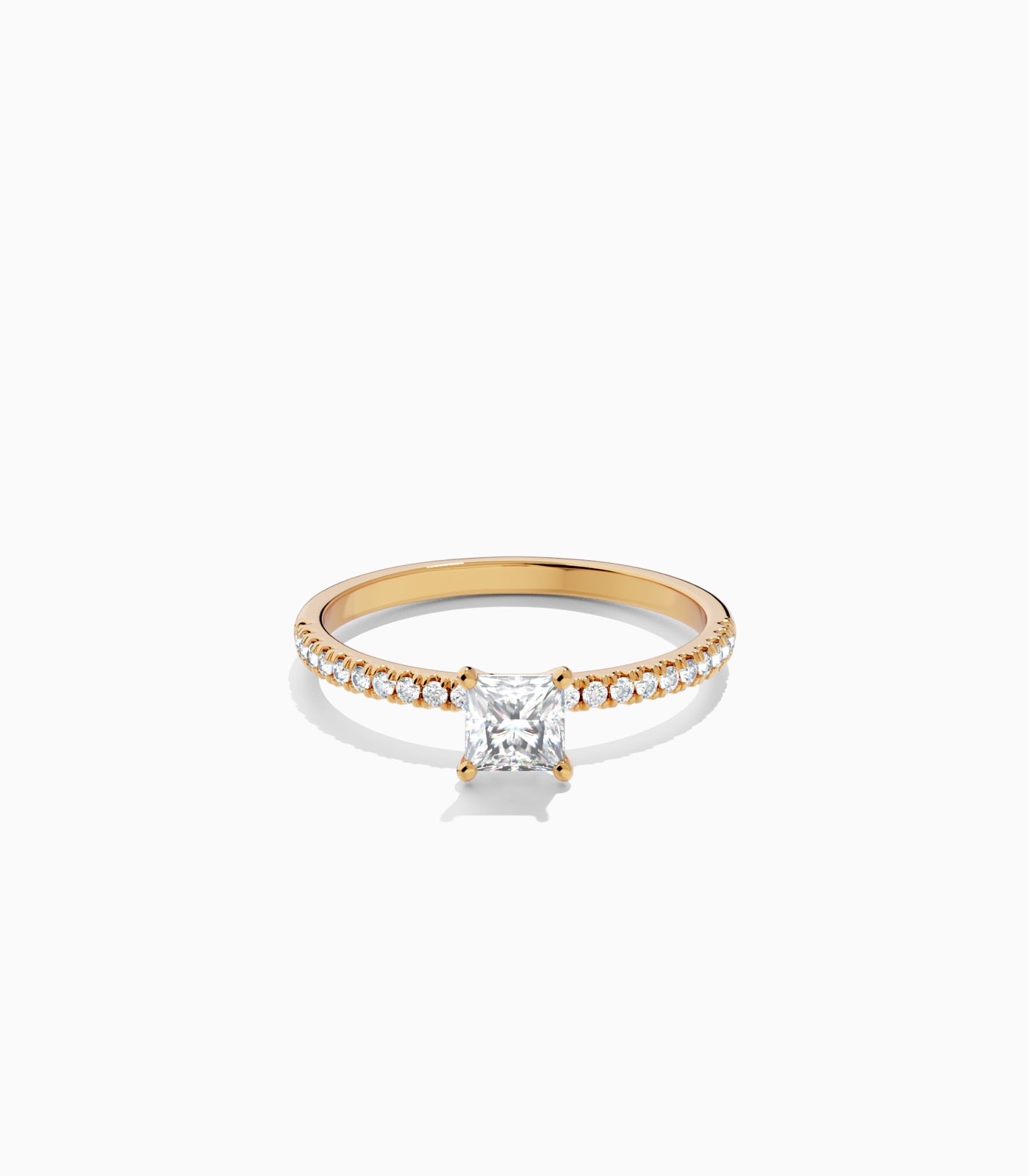 Princess Cut Diamond Solitaire Ring | Varudai