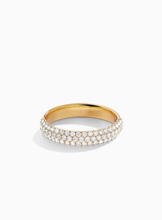 Diamond Multi Pave Wedding Band Ring | Varudai