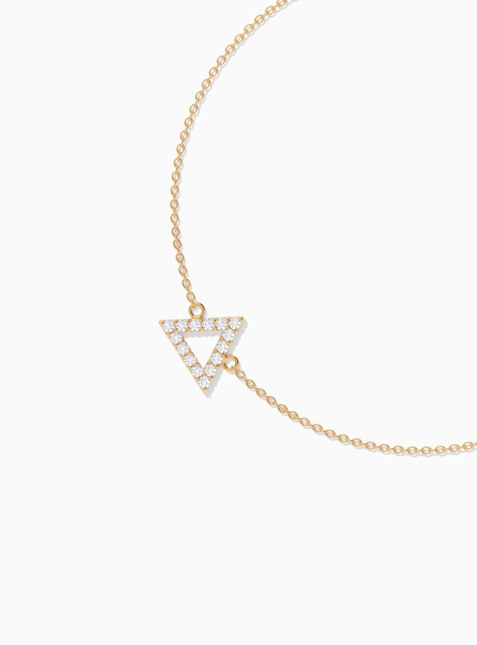 Minimalist Diamond Triangle Bracelet | Varudai | Diamond Bracelet