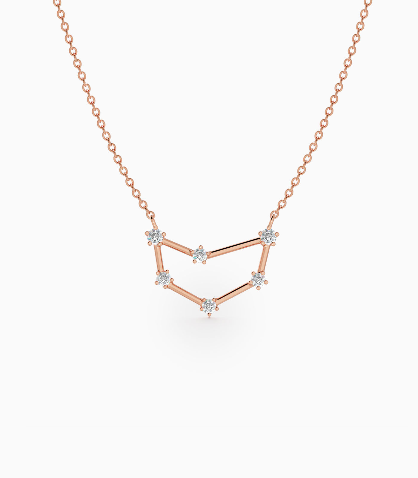 Capricorn Star Zodiac Constellation Necklace in Diamonds | Varudai | The Zodiac Collection Jewelry