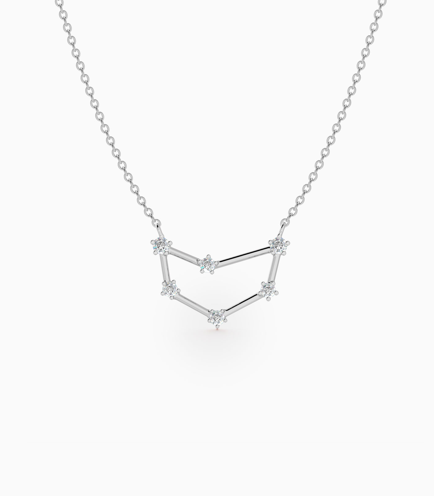 Capricorn Star Zodiac Constellation Necklace in Diamonds | Varudai | The Zodiac Collection Jewelry