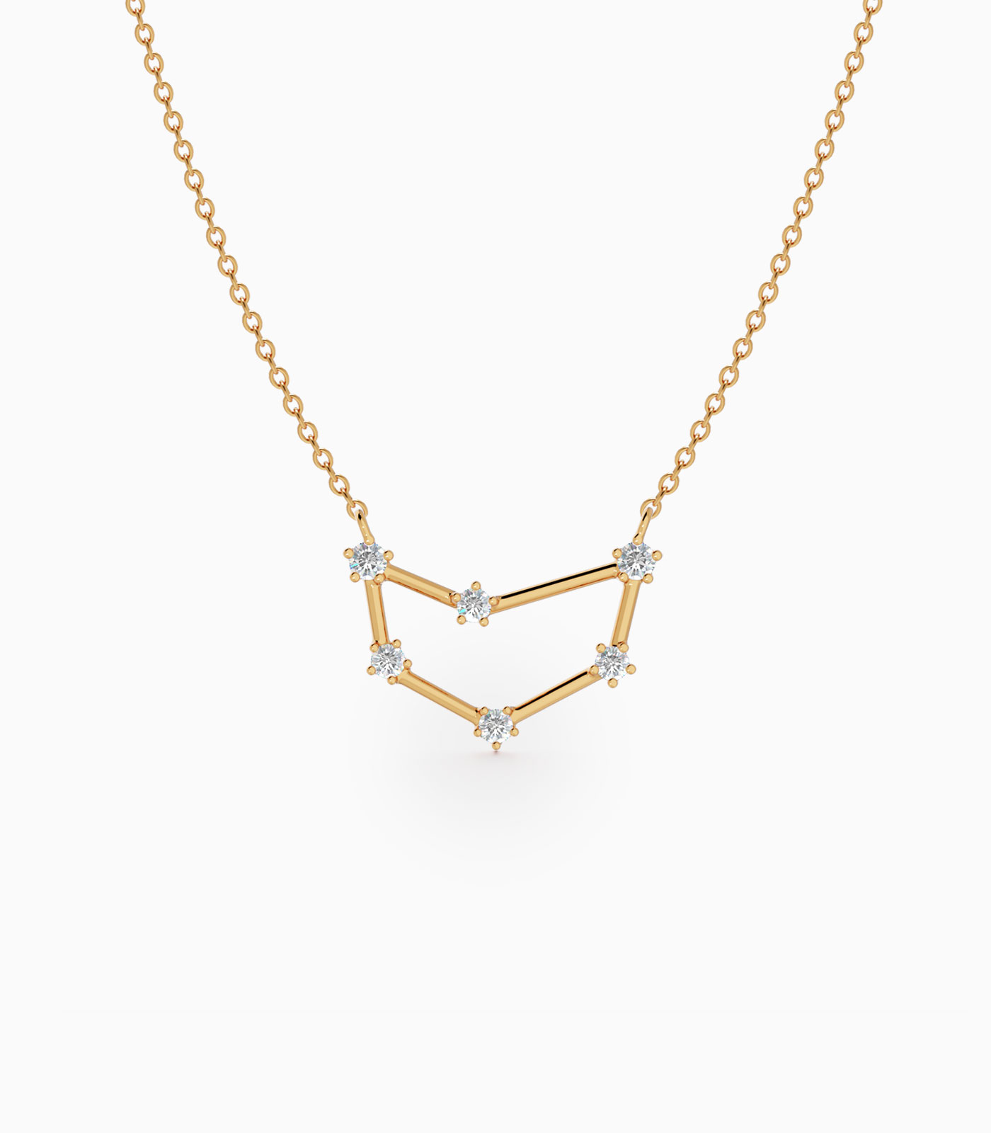 Capricorn Star Zodiac Constellation Necklace in Diamonds | Varudai | The Zodiac Collection Jewelry