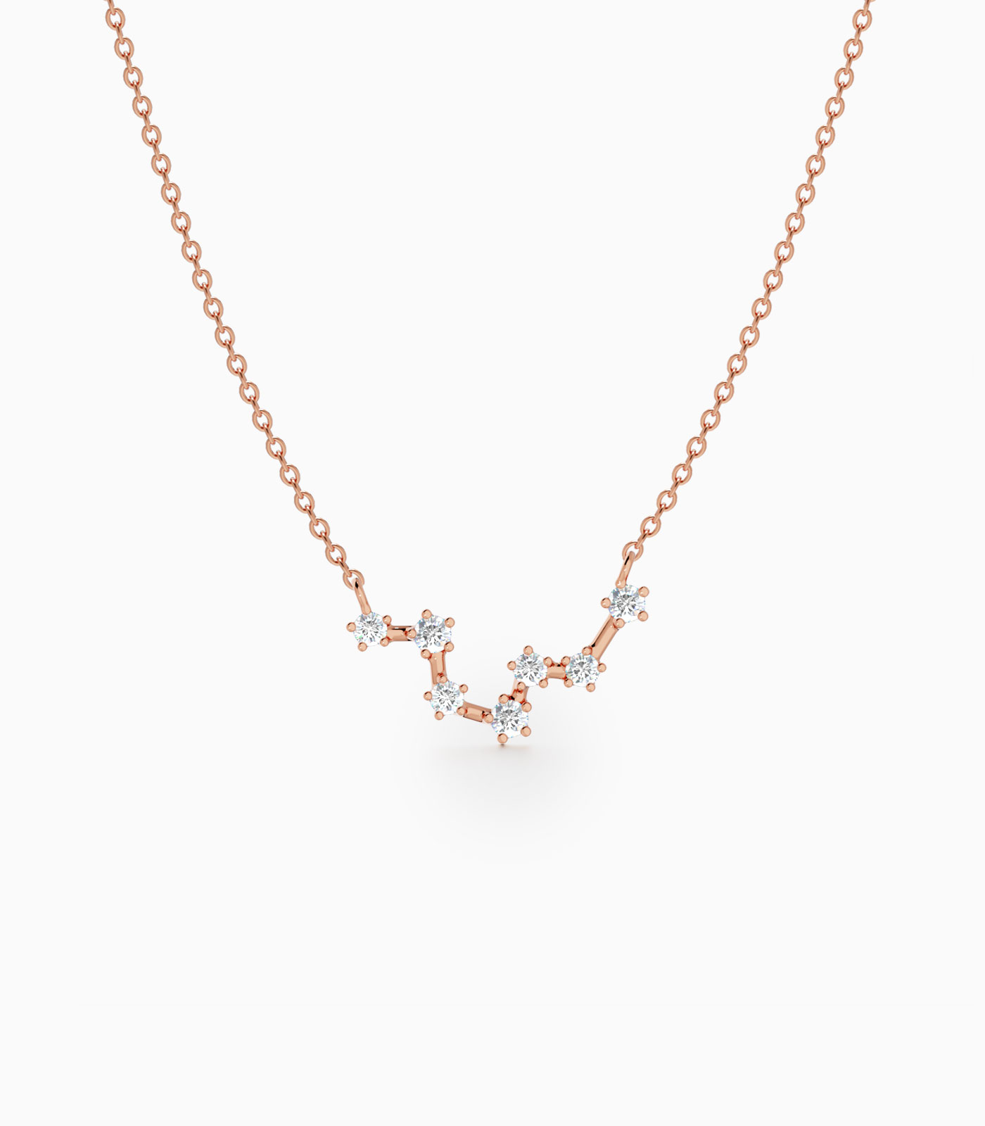 Pisces Star Zodiac Constellation Necklace in Diamonds | Varudai | The Zodiac Collection Jewelry