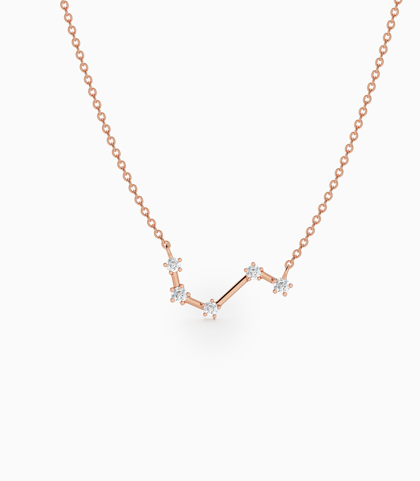 Aries Star Zodiac Constellation Necklace in Diamonds | Varudai | The Zodiac Collection Jewelry