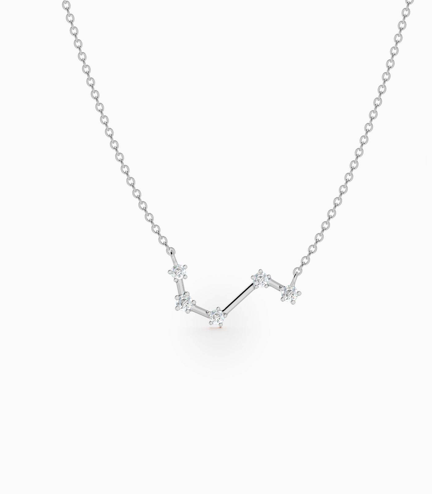 Aries Star Zodiac Constellation Necklace in Diamonds | Varudai | The Zodiac Collection Jewelry