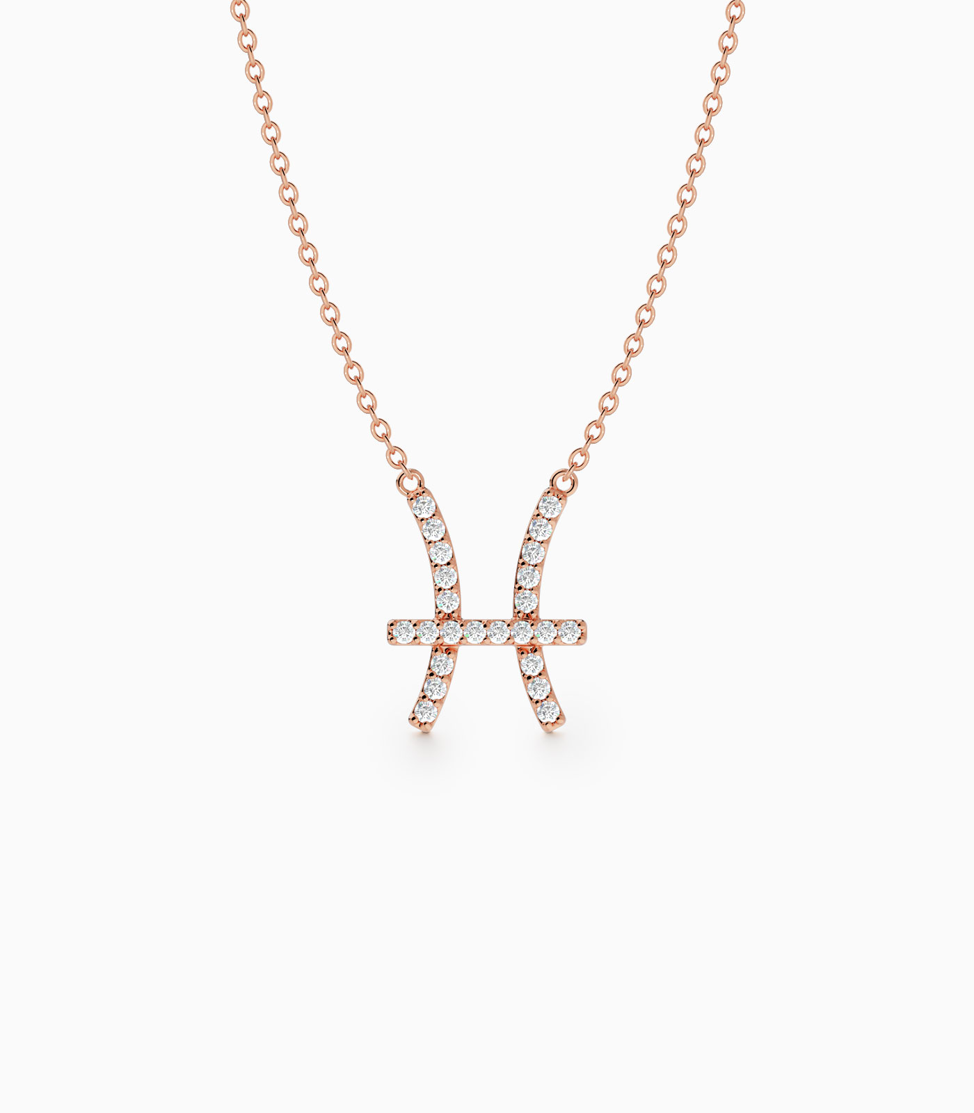 Pisces Zodiac Sign Diamond Necklace Varudai Jewelry