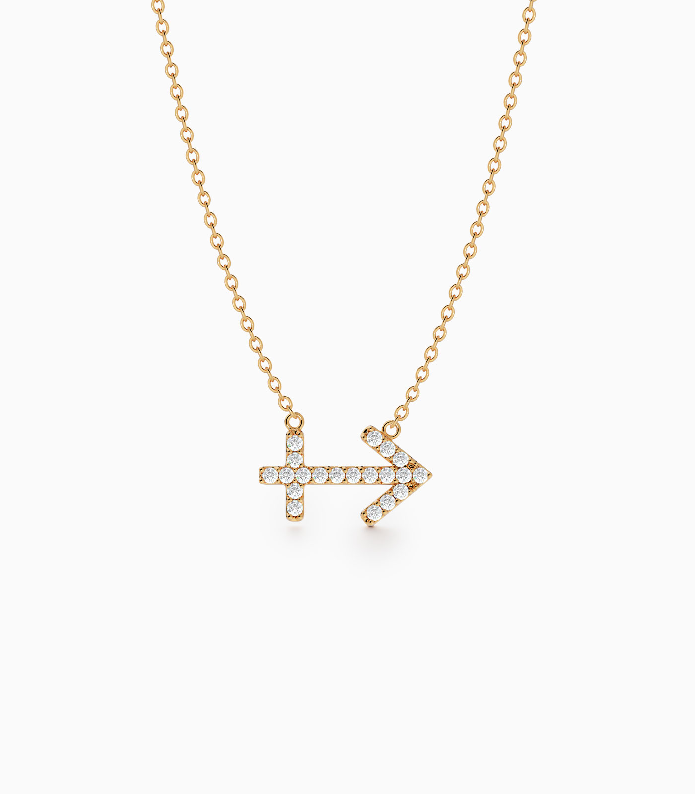 Sagittarius Zodiac Sign Diamond Necklace | Varudai | The Zodiac Collection | 18k Gold Zodiac Necklace