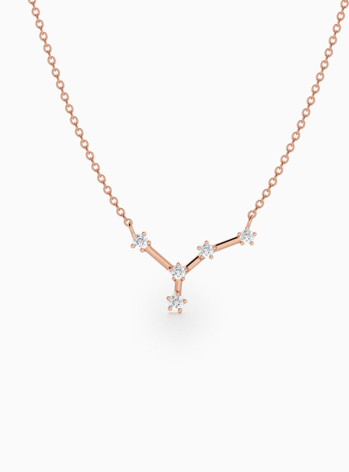 Cancer Star Zodiac Constellation Necklace in Diamonds | Varudai | The Zodiac Collection Jewelry