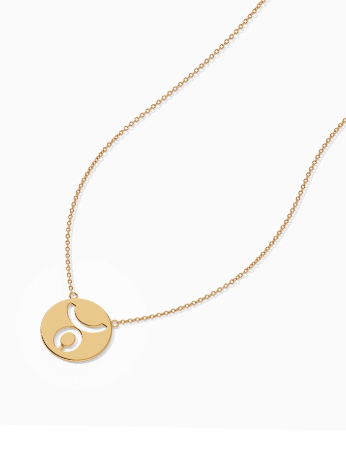 Timeless 18K Gold Zodiac Charm Necklace | Varudai | Zodiac Collection | Diamond Jewelry