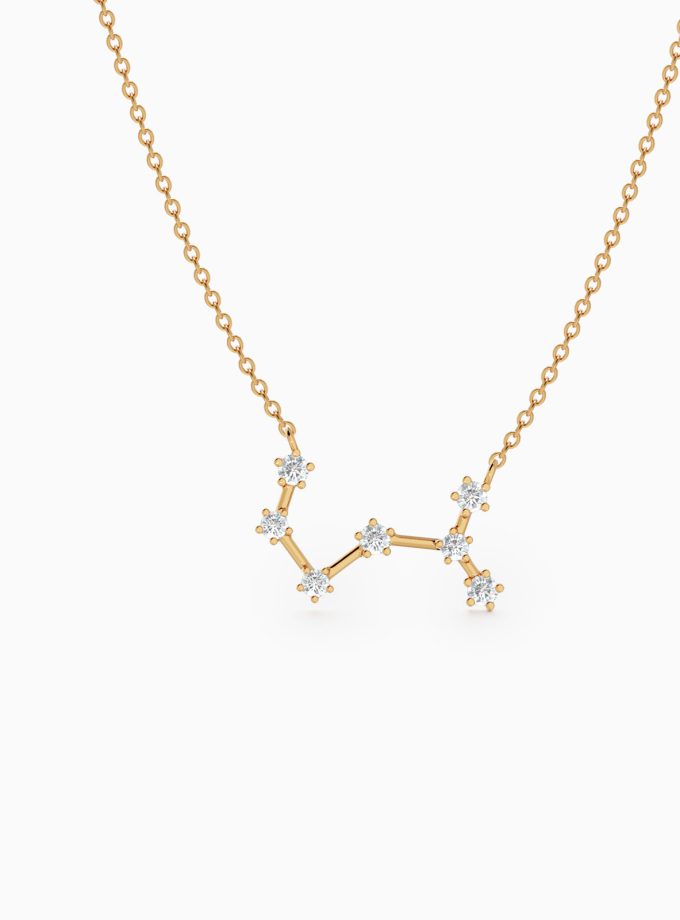 Scorpio Star Zodiac Constellation Necklace in Diamonds | Varudai | The Zodiac Collection