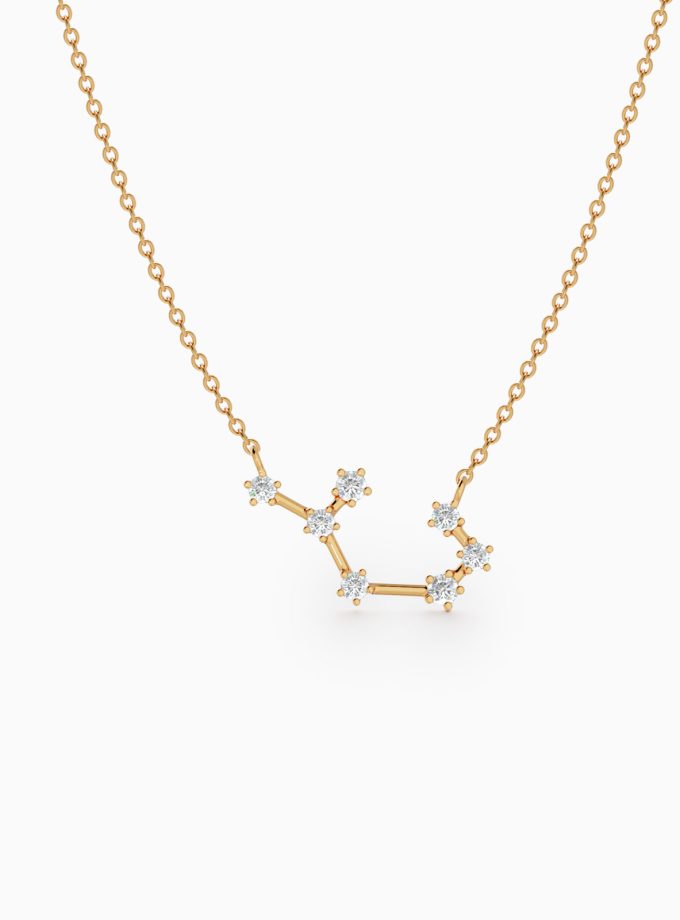 Sagittarius Star Zodiac Constellation Necklace in Diamonds | Varudai | The Zodiac Collection
