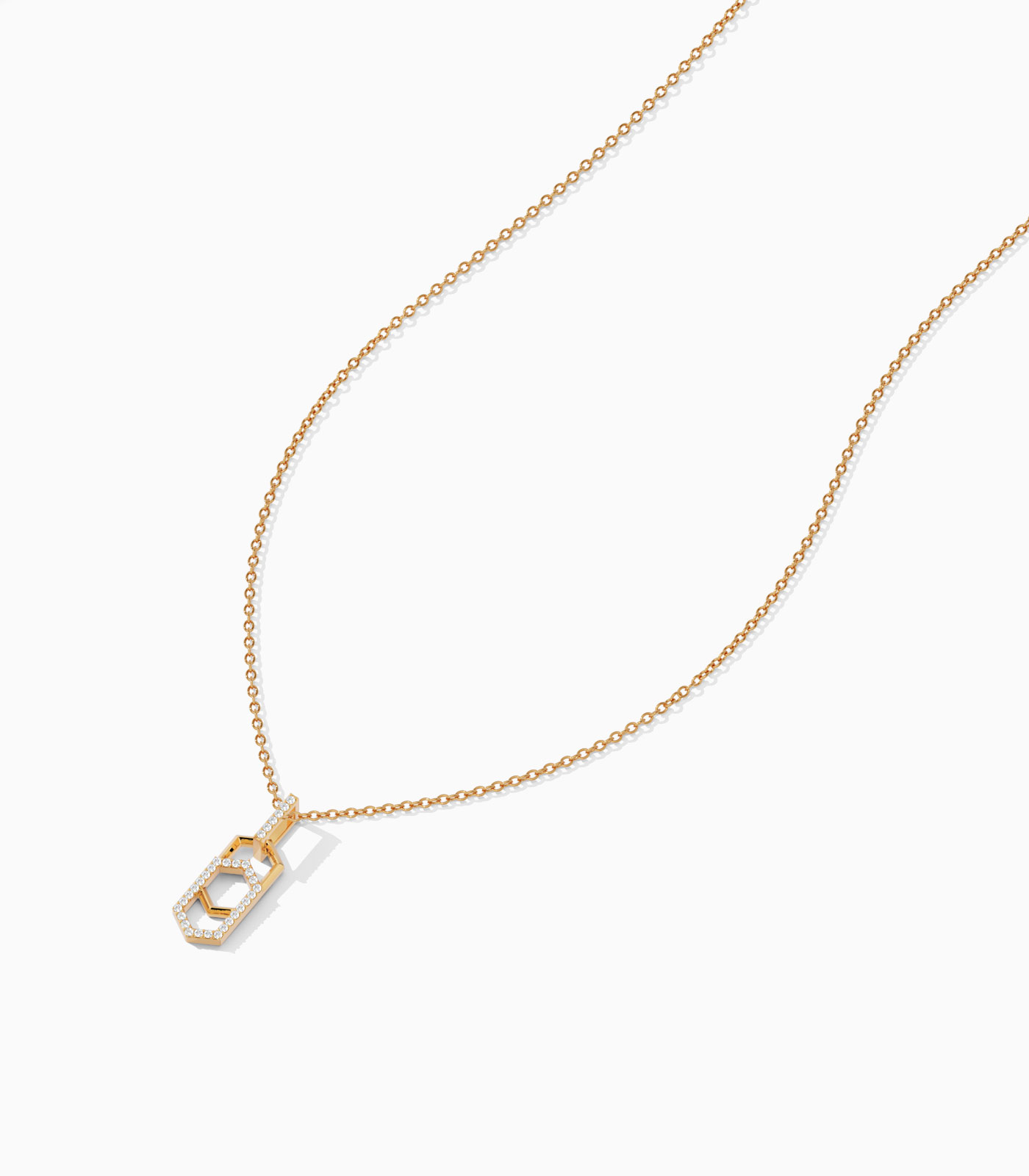 Gold & Diamond Hexagon Pendant | Varudai | Diamond Pendant | Geometric Pendant