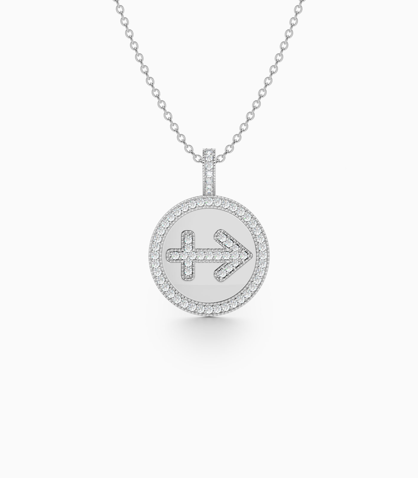 Regal Sagittarius Zodiac Pendant with Diamonds | Varudai | Zodiac Necklaces | Pendant with Zodiac Sign | Zodiac Sign Gold Pendant