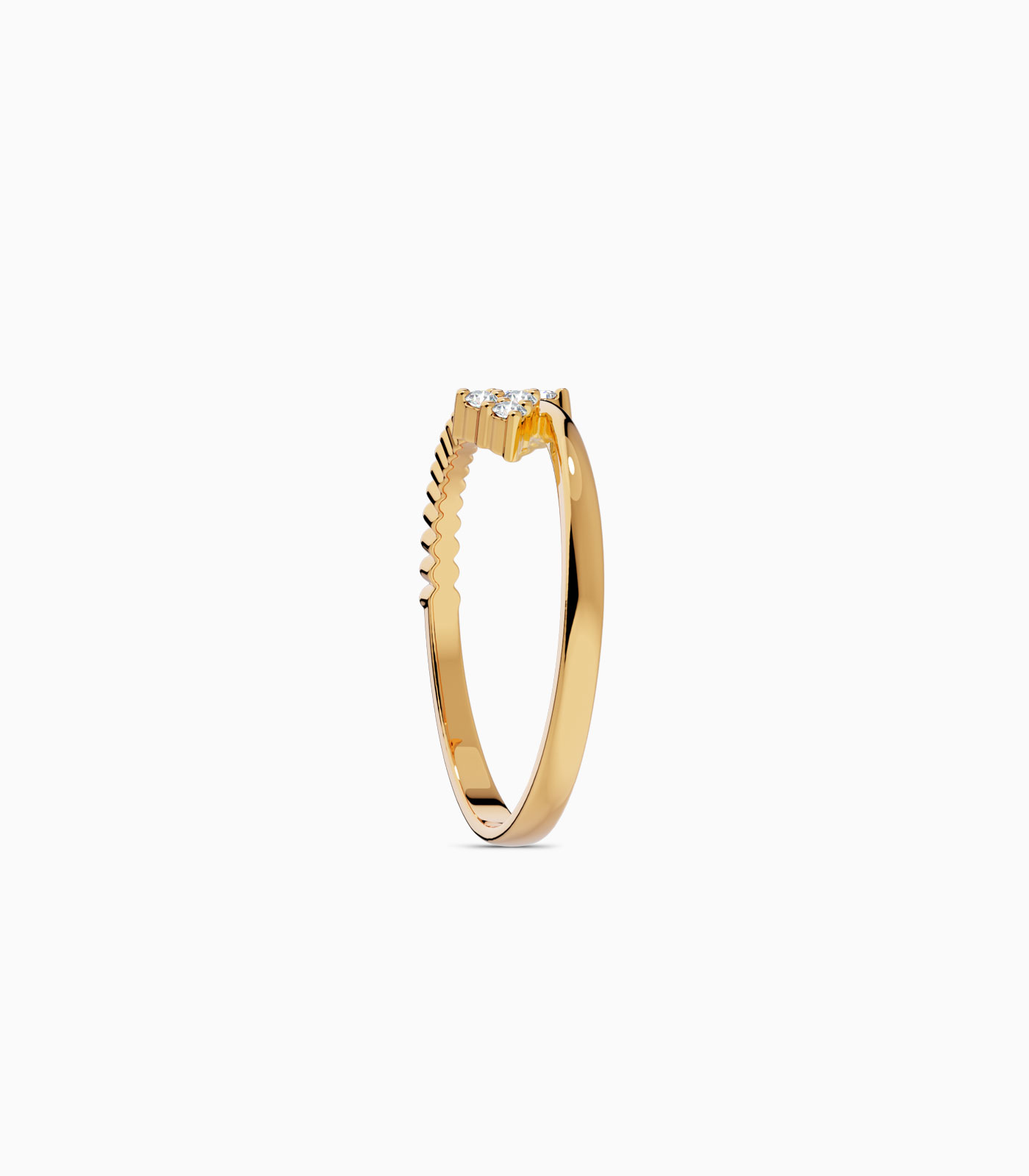 Modern Diamond Double Arrow Ring | Varudai | Diamond Rings | 18k Gold Rings