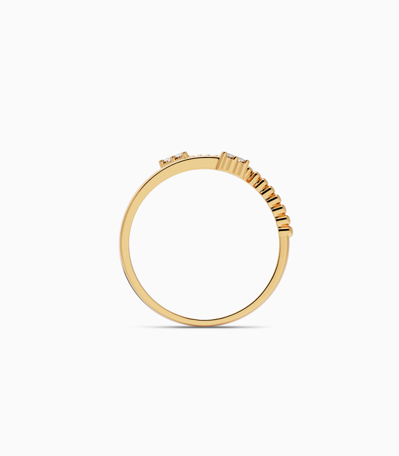 Modern Diamond Double Arrow Ring | Varudai | Diamond Rings | 18k Gold Rings