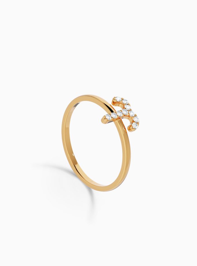 Aries Zodiac Ring with Diamonds in 18K Gold | Zodiac Sign Ring | Zodiac Diamond Ring | Varudai