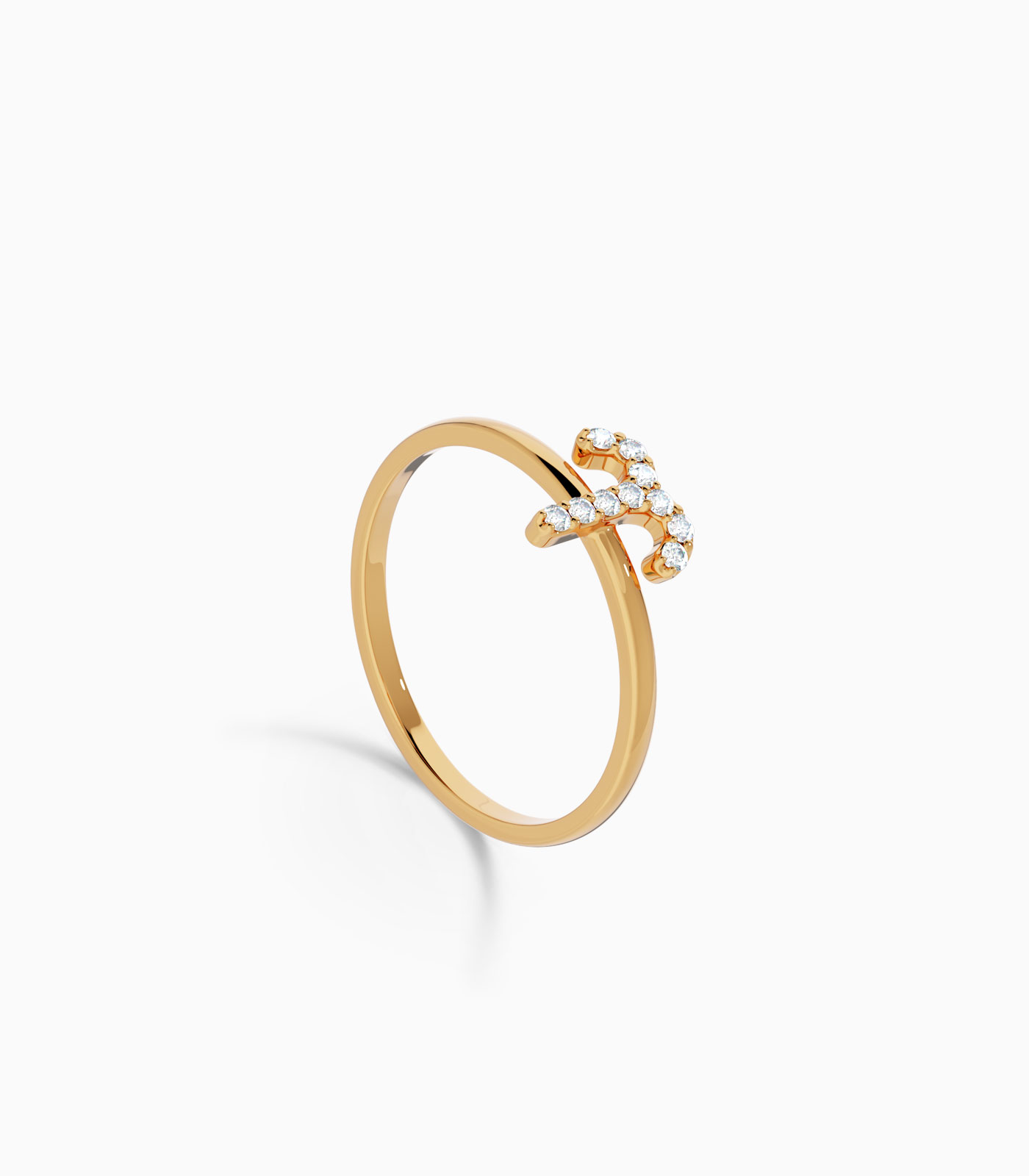 Aries Zodiac Ring with Diamonds in 18K Gold | Zodiac Sign Ring | Zodiac Diamond Ring | Varudai