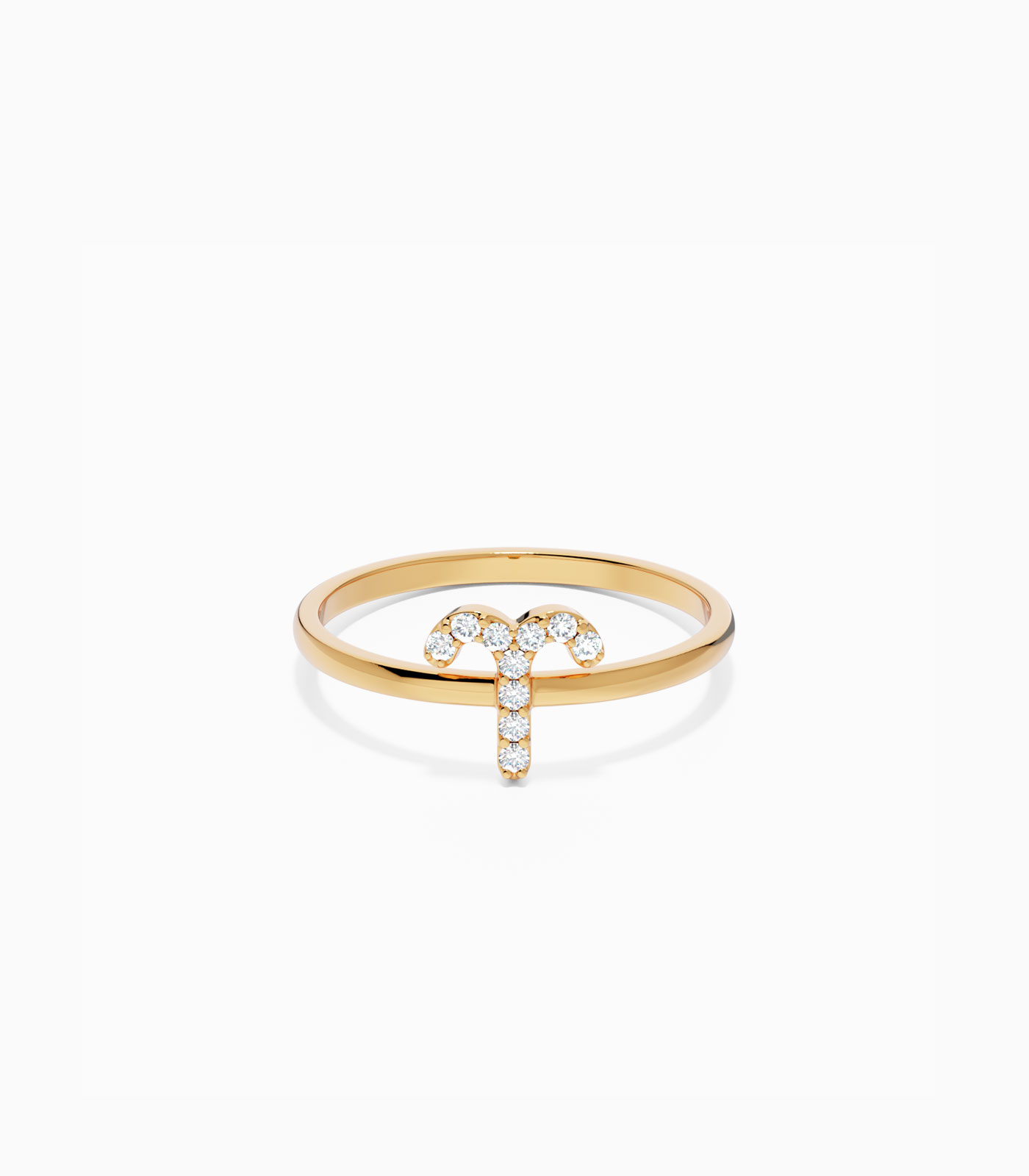 Aries Zodiac Ring with Diamonds in 18K Gold | Zodiac Sign Ring | Zodiac Diamond Ring | Varudai