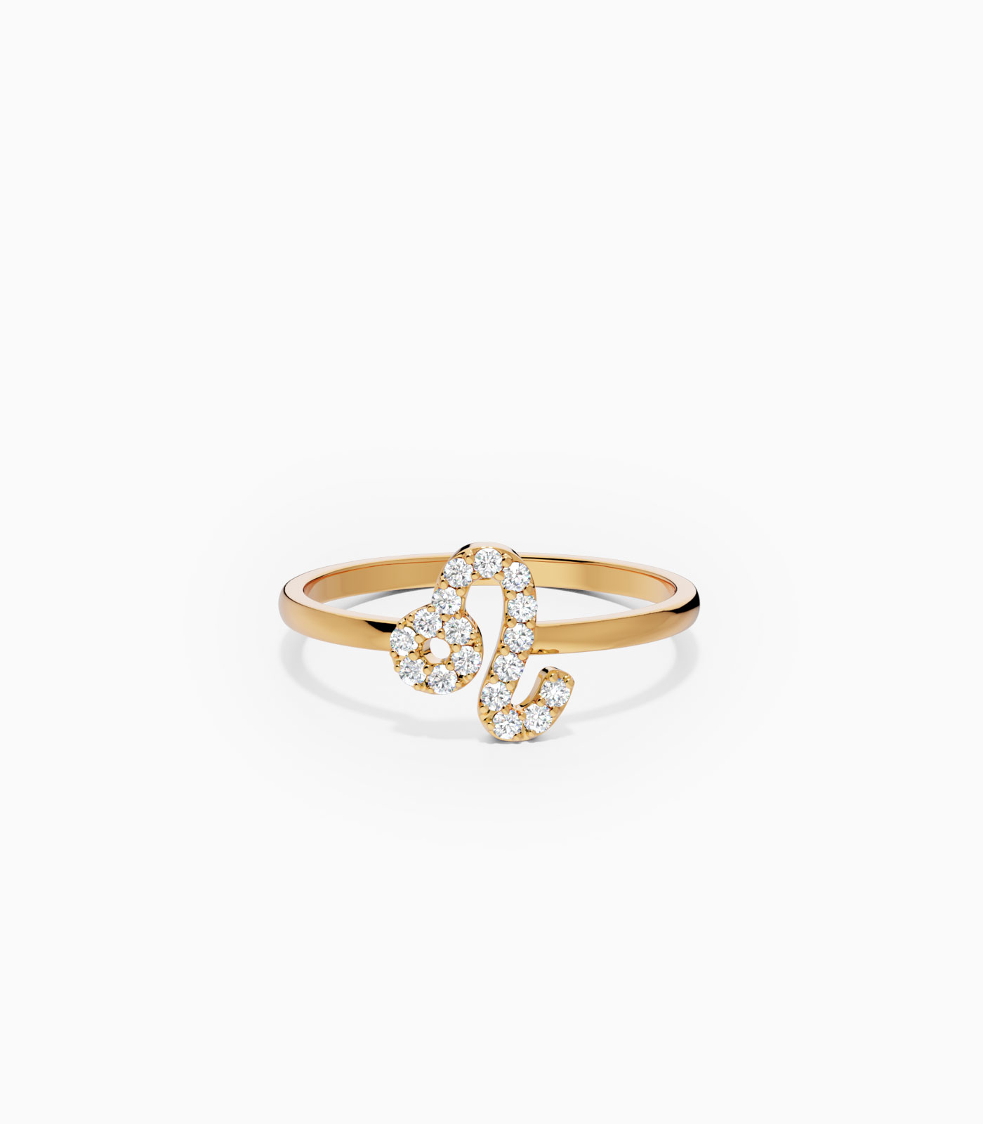 Leo Zodiac Ring with Diamonds in 18K Gold | Zodiac Sign Ring | Zodiac Diamond Ring | Varudai