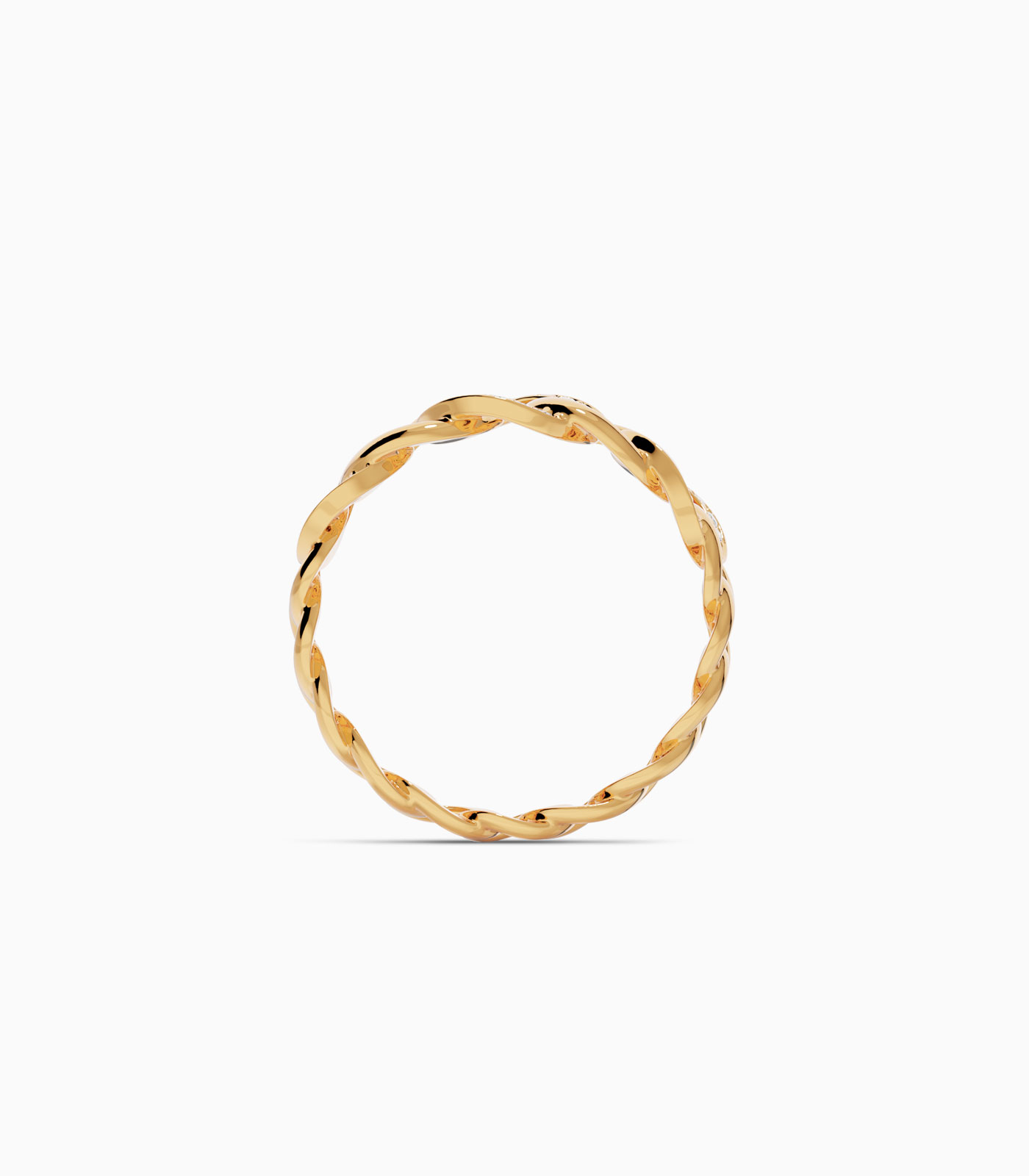 Interlocking Chain Link Ring in Gold & Diamonds | Cuban Link ring | Varudai | Diamond ring