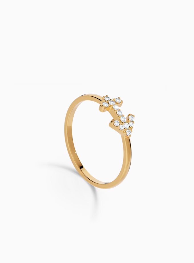 Sagittarius Zodiac Ring with Diamonds in 18K Gold | Zodiac Sign Ring | Zodiac Diamond Ring | Varudai