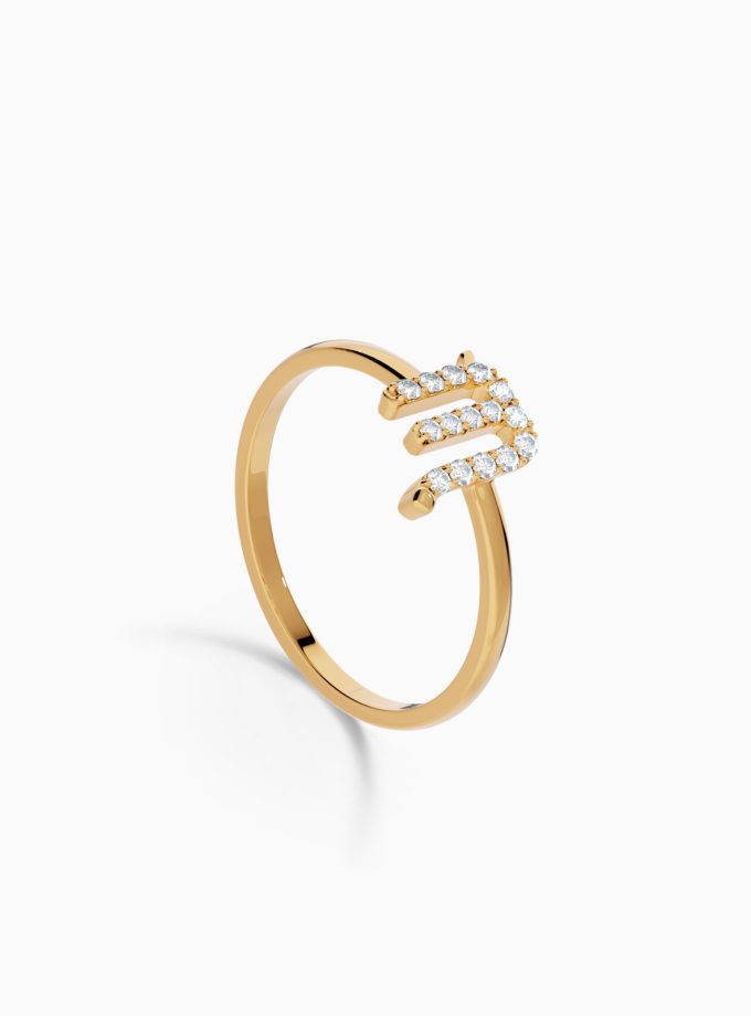 Scorpio Zodiac Ring with Diamonds in 18K Gold | Zodiac Sign Ring | Zodiac Diamond Ring | Varudai